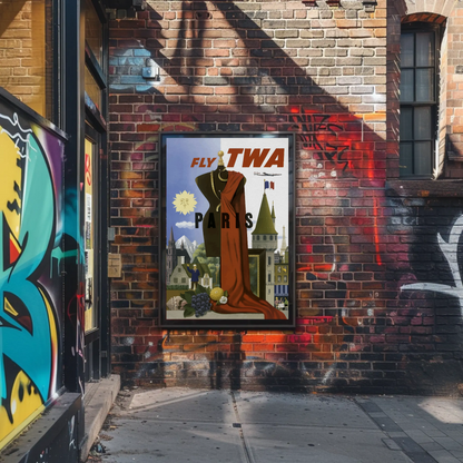 Fly TWA Paris Poster