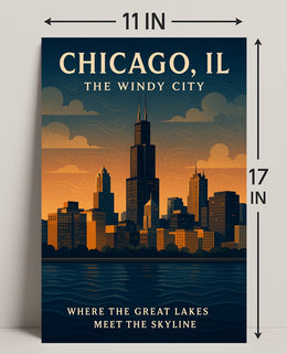 Chicago The Windy City Poster PosterGoat