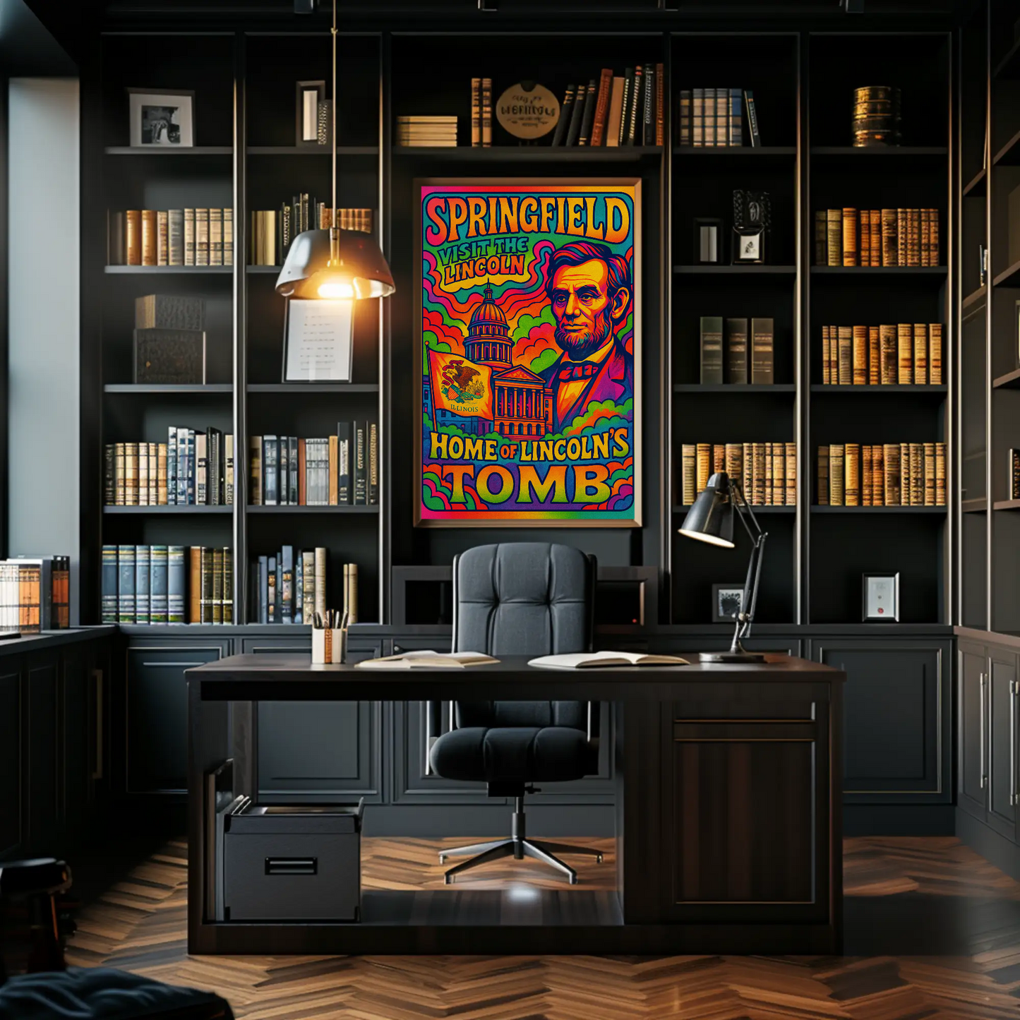 Springfield Abraham Lincoln Travel Poster