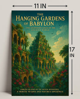 Hanging Gardens of Babylon Romantic Cultural or Heritage Poster