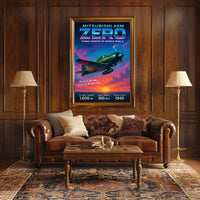 Mitsubishi A6M Zero Iconic Fighter of World War II Poster