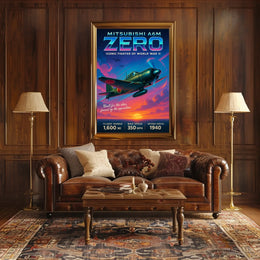 Mitsubishi A6M Zero Iconic Fighter of World War II Poster