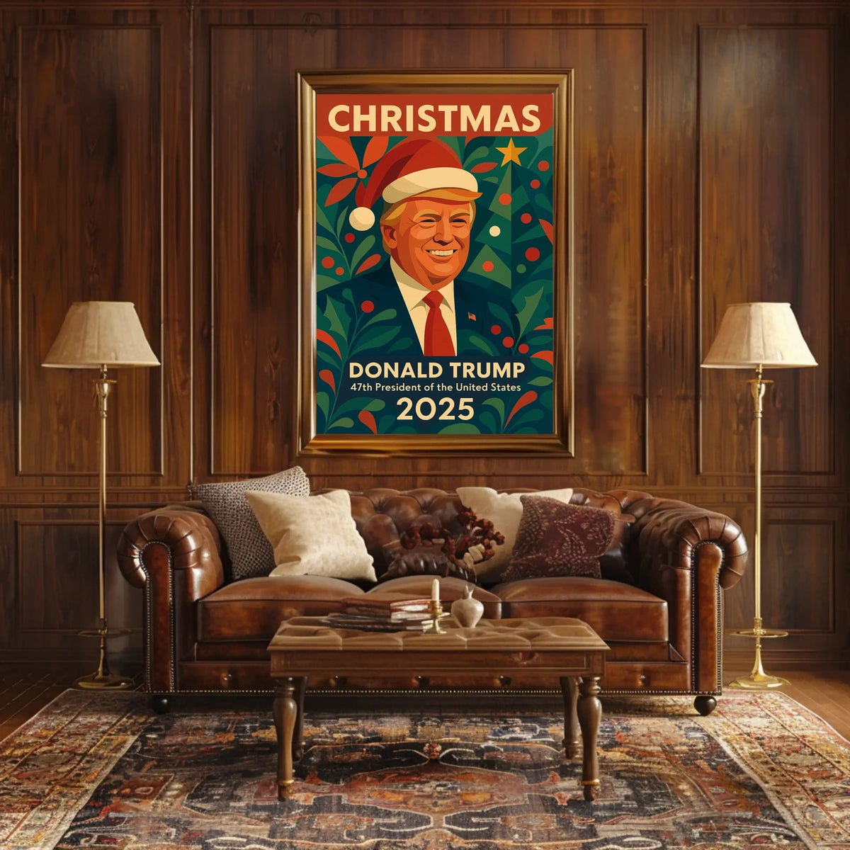 Christmas Cheer in Santa Style - Artistic Poster
