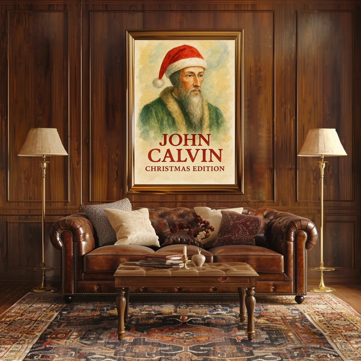 John Calvin Christmas Edition Historical or Presidential Poster