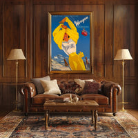 Wengen Skiing Scene Vintage Travel Poster PosterGoat