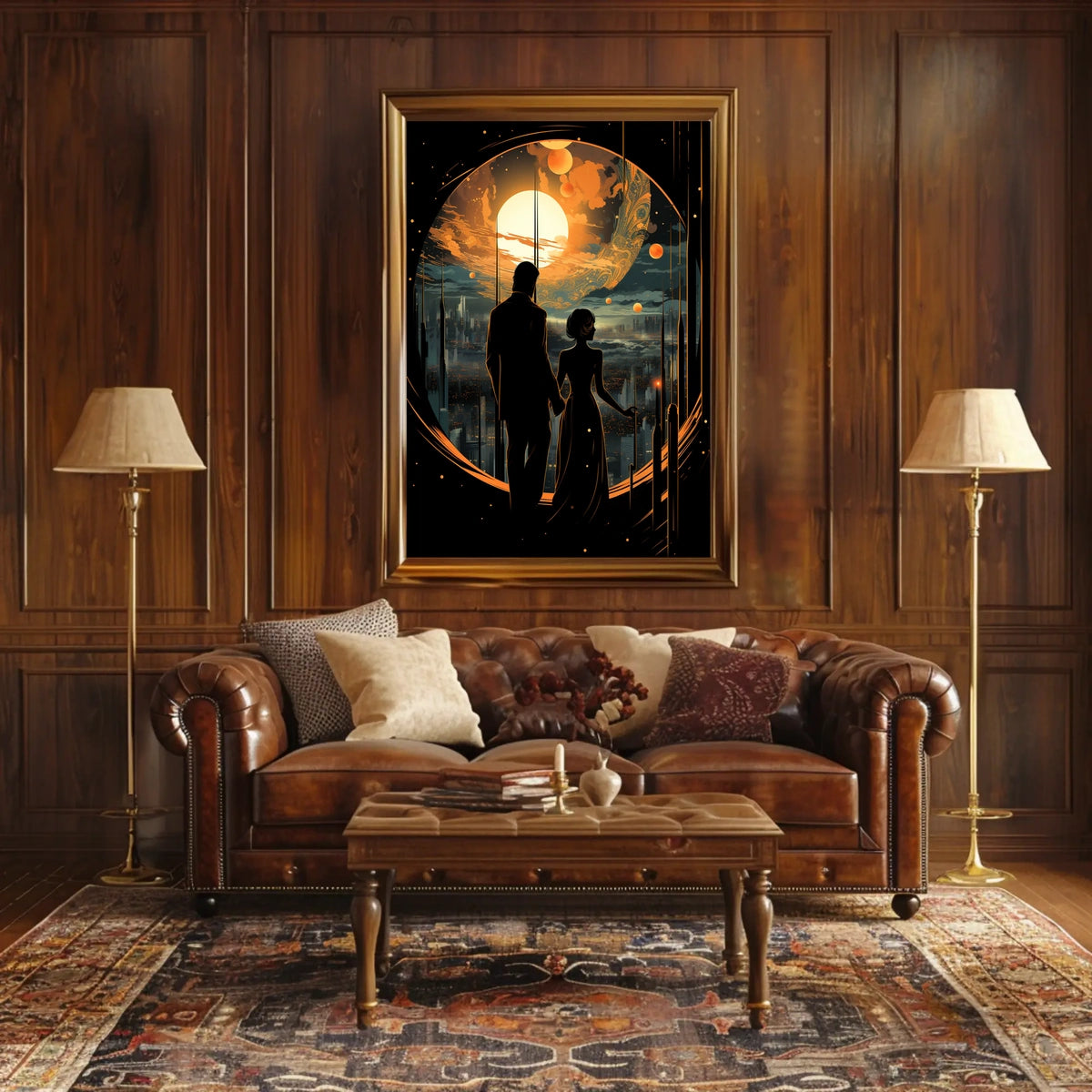 Celestial Cityscape Poster