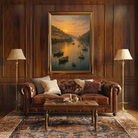 River Dart At Dusk Boats And Soft Warm Sunset Light Poster
