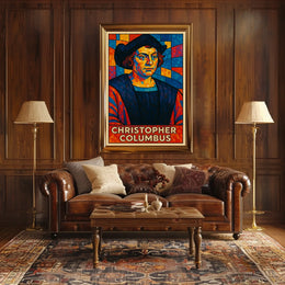 Christopher Columbus Mosaic Poster