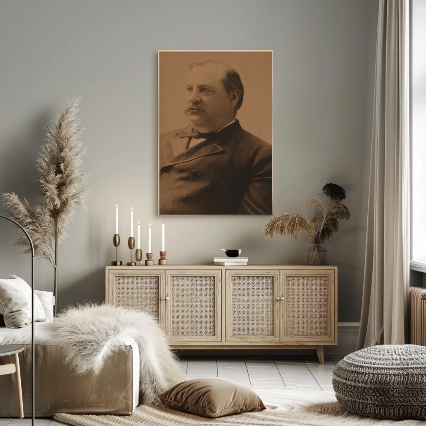 Grover Cleveland 22nd President Sepia Photo