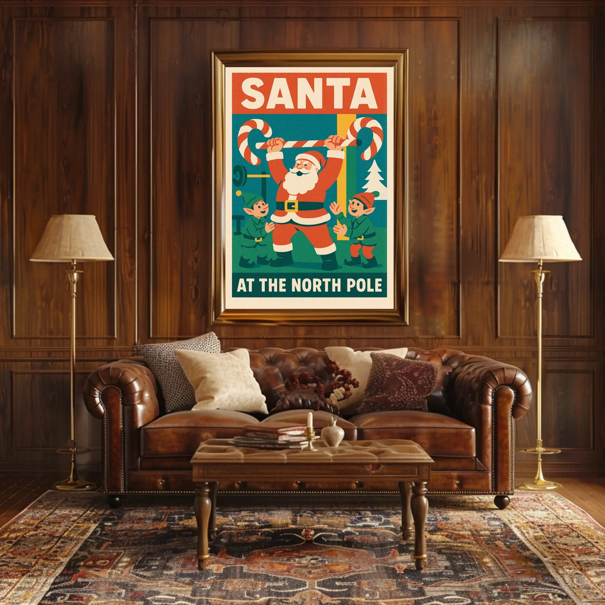 Santa Claus Strength Holiday Fantasy Mythology Poster