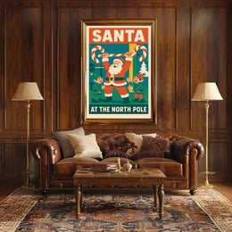 Santa Claus Strength Holiday Fantasy Mythology Poster