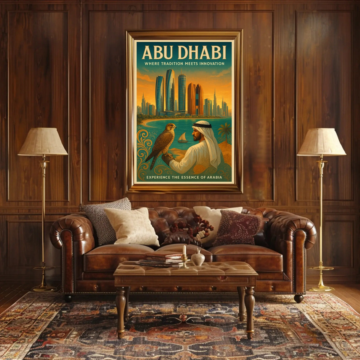 Abu Dhabi Heritage & Innovation Urban Cityscape Poster