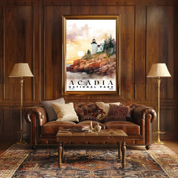 Acadia Watercolor Wall Art Poster