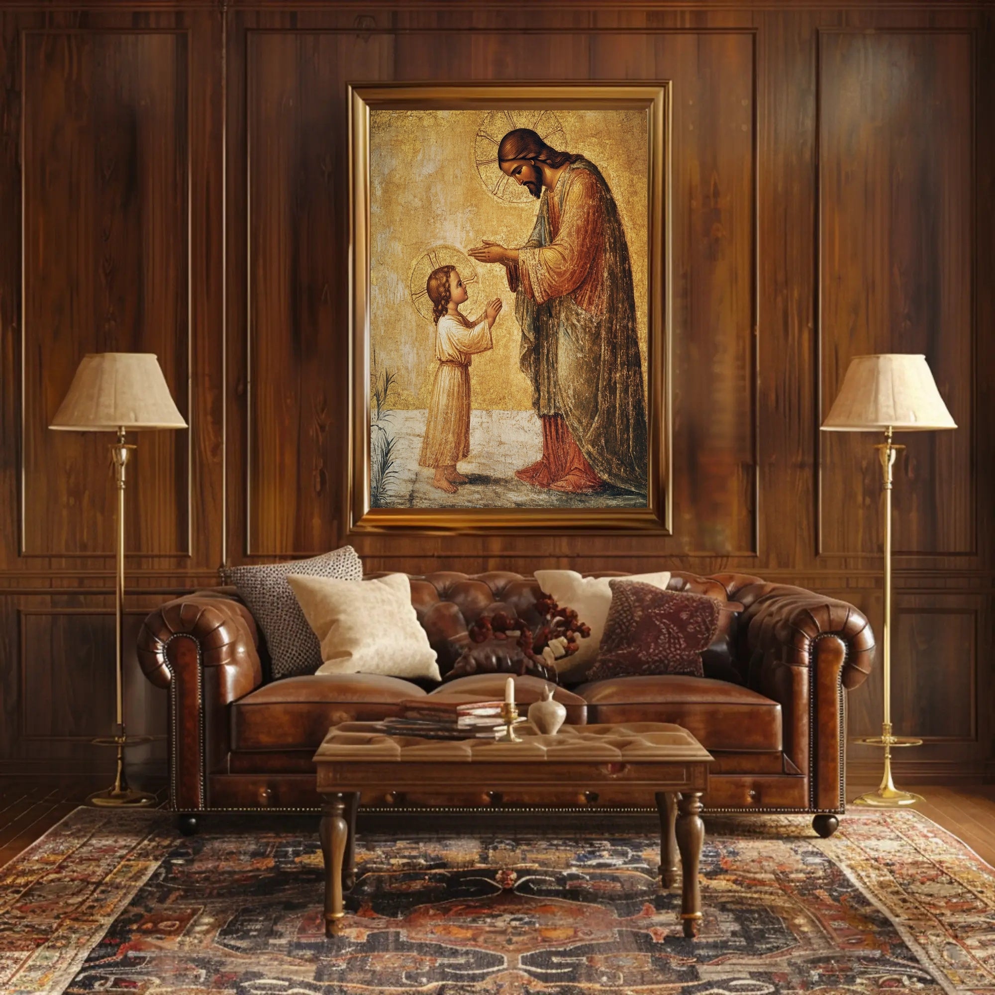 Serene Divine Blessing Religious Art Classical Poster