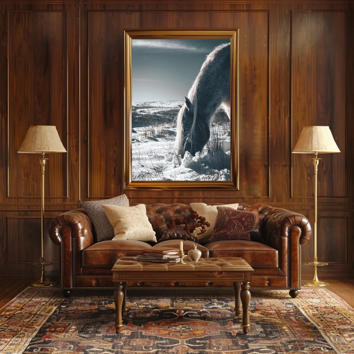 Winter Serenity A Horse In Snow Poster