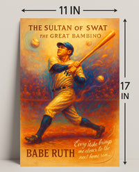 Babe Ruth Vintage Baseball Sports Poster