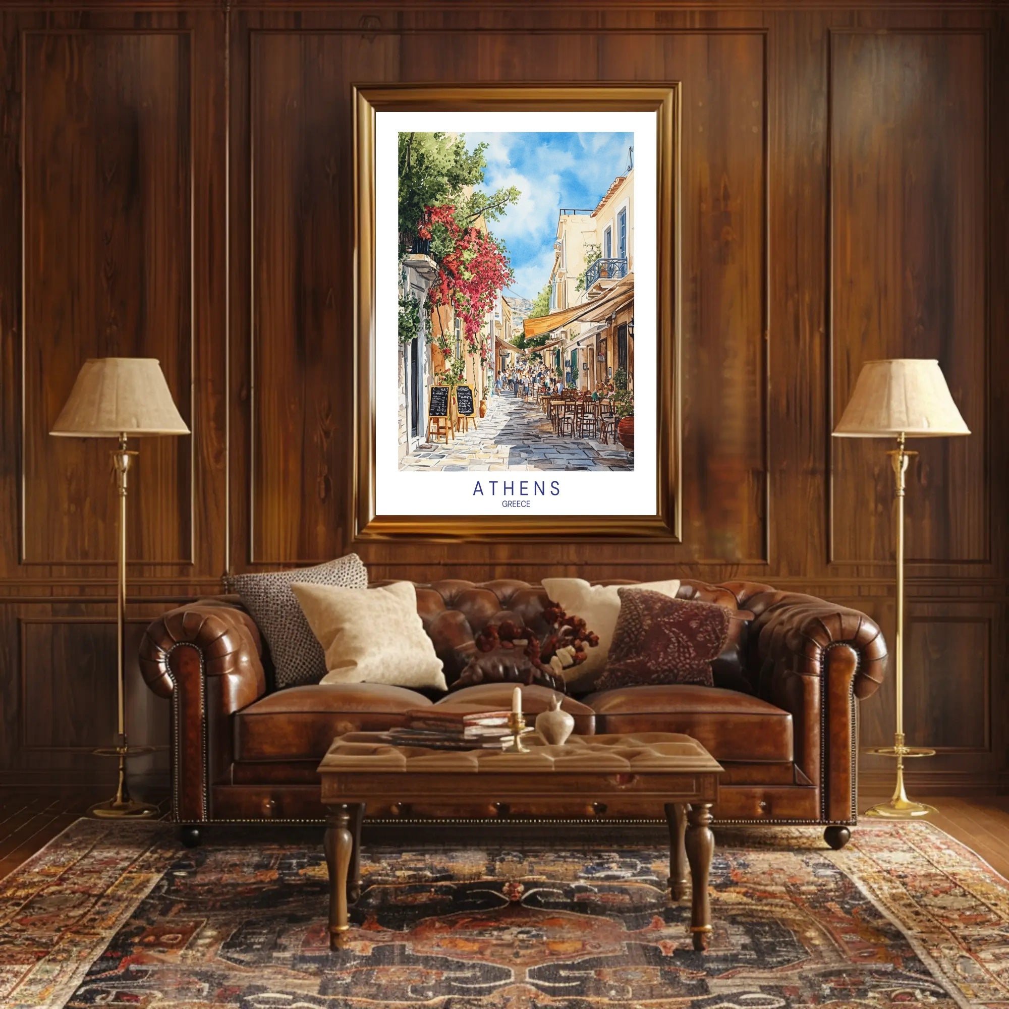Vibrant Streets of Athens Poster PosterGoat