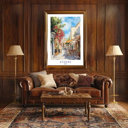 Vibrant Streets of Athens Poster PosterGoat