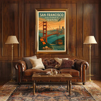 San Francisco Vintage Travel Poster Wall Art