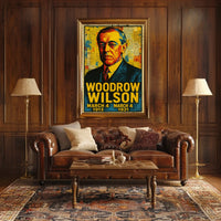 Woodrow Wilson 28th President of the United States Street Art Mashup Poster
