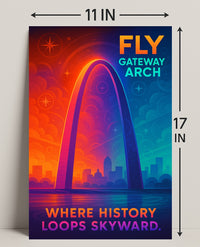 Gateway Arch Inspiring St. Louis Urban Cityscape Travel Poster