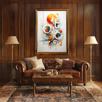 Energetic Geometric Shapes Modern Art Abstract Poster