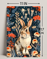 Enchanted Garden Rabbit William Morris Art Poster
