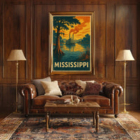 Mississippi Riverboat Poster