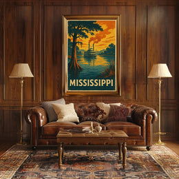 Mississippi Riverboat Poster
