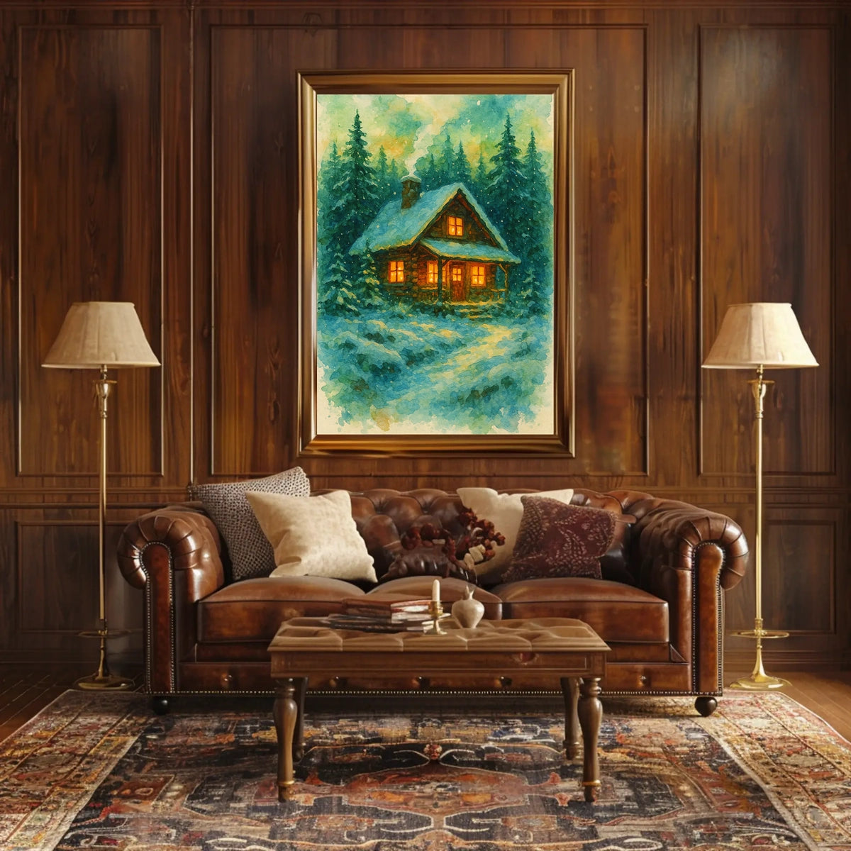 Cozy Winter Cabin Poster
