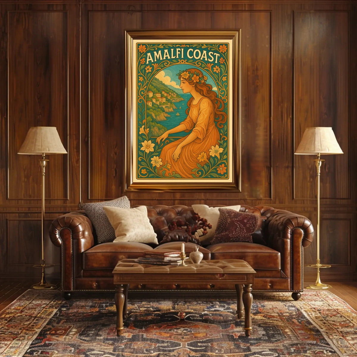 Amalfi Coast Vintage Vintage Poster
