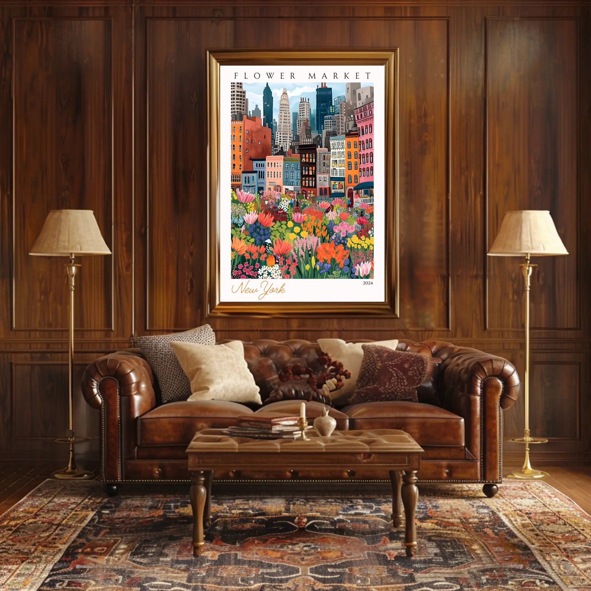 Vibrant City Blooms Poster PosterGoat