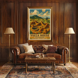 Yucca House Pueblo Site Cultural Heritage Desert Landscape Poster
