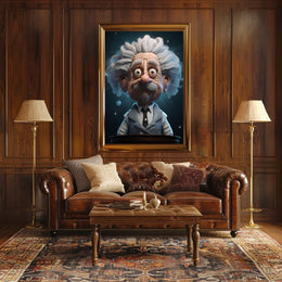 Eccentric Scientist 3D Style Pop Culture Poster