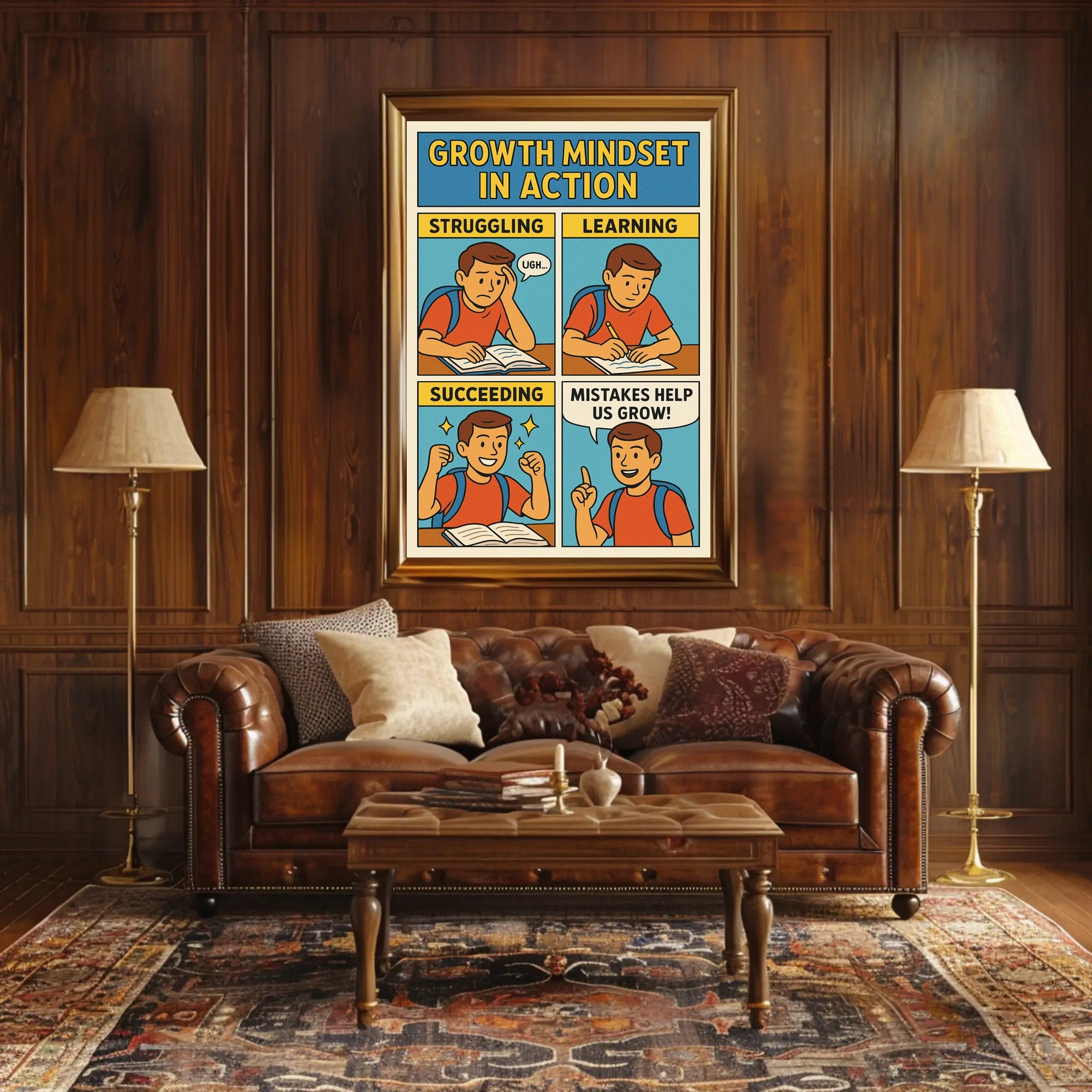 Growth Mindset in Action Poster PosterGoat