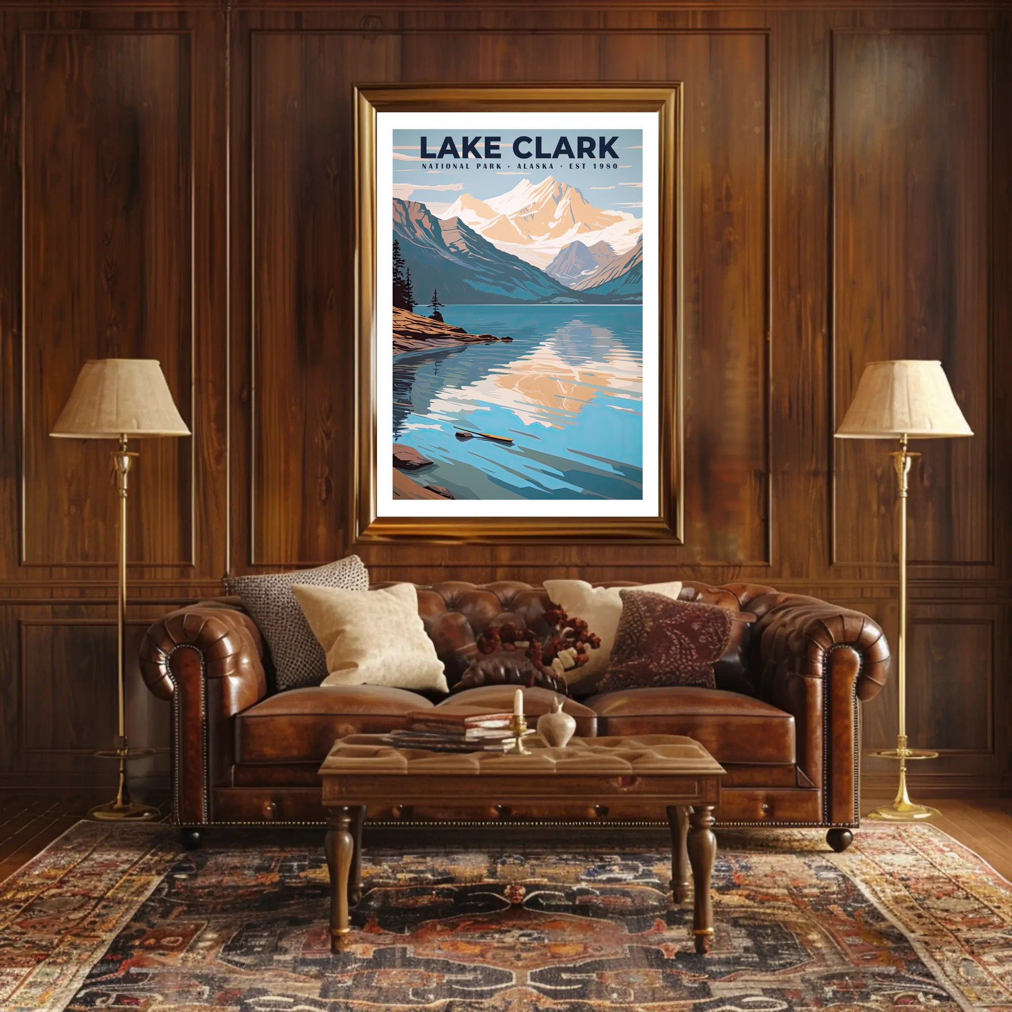 Lake Clark National Park Poster Scenic Travel Print
