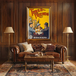 THREE FRIENDS Eye-Catching Abstract Pop Culture Poster