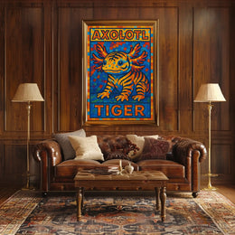 Axolotl Tiger Poster