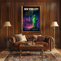 New York City Skyline Urban Cityscape Poster Modern Wall Art