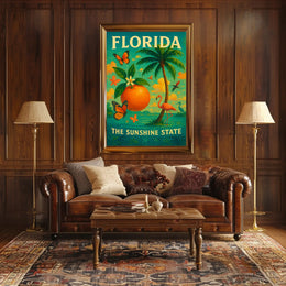 Florida Vibrant Vintage Travel Poster