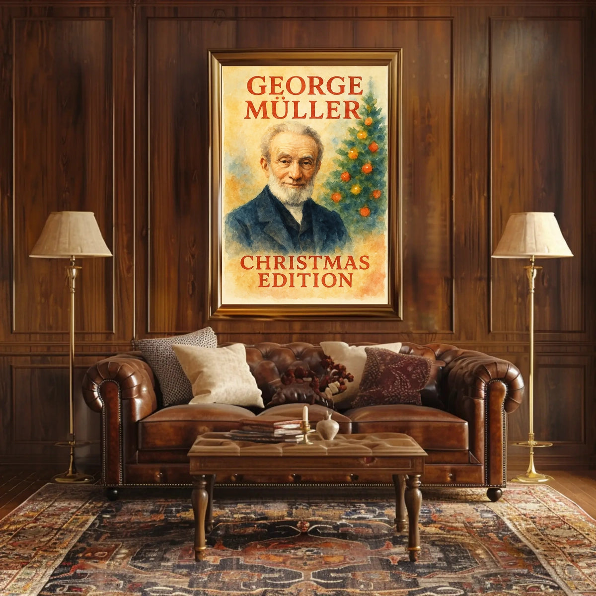 George Müller Holiday Historic Inspired Christmas Festival Poster
