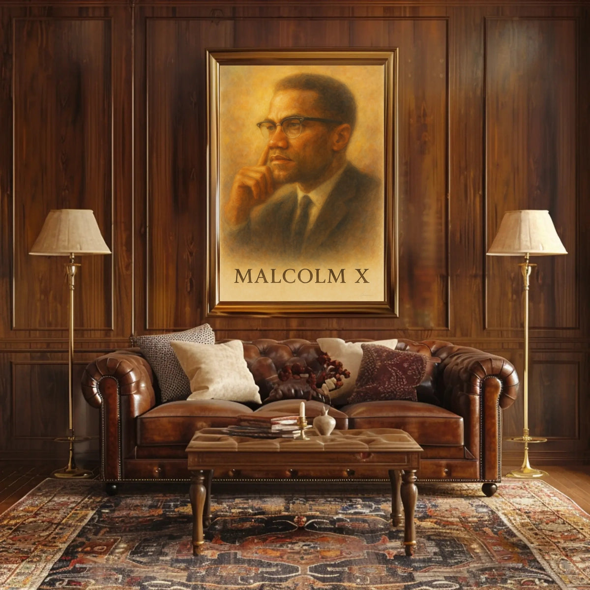 Malcolm X Portrait Poster