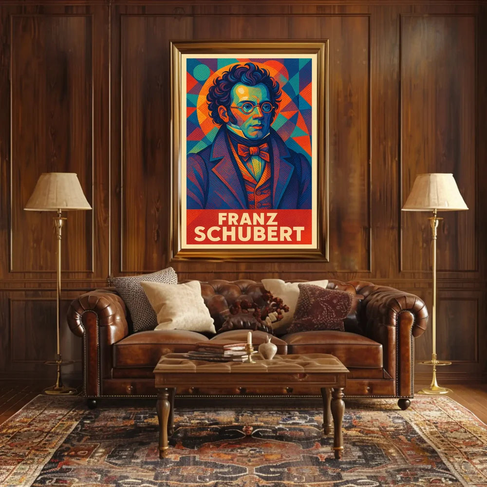 Franz Schubert Classical Music Vintage Art Poster