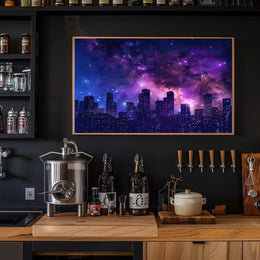 Cityscape Under the Stars Poster