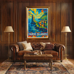 Faroe Islands Vibrant Mosaic Poster