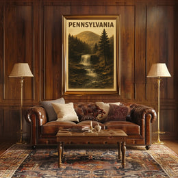 Pennsylvania Scenic Waterfall Poster