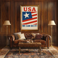 Patriotic Encouragement Poster PosterGoat