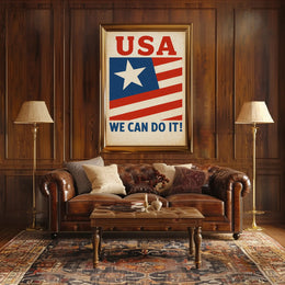 Patriotic Encouragement Poster PosterGoat