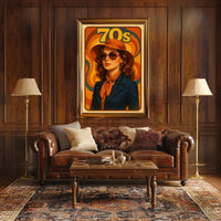 Retro 70s Fashion Vibe Pop Culture Poster