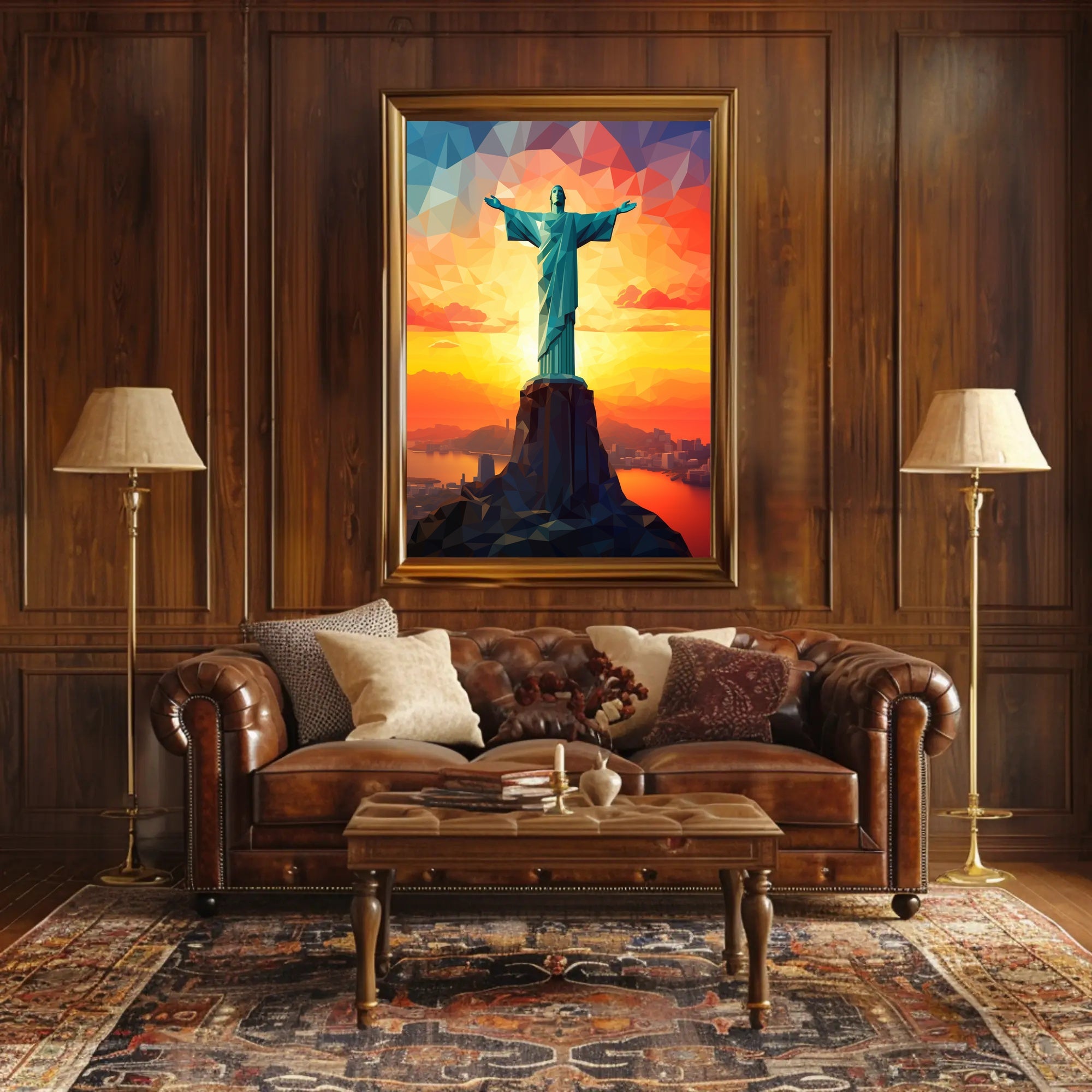 Christ The Redeemer At Sunset Poster